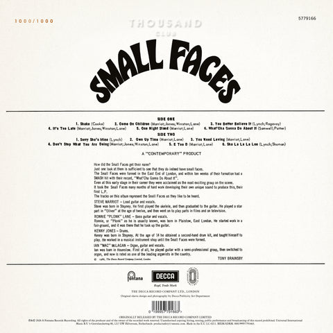 Small Faces Debut Album - Limited Edition 180g