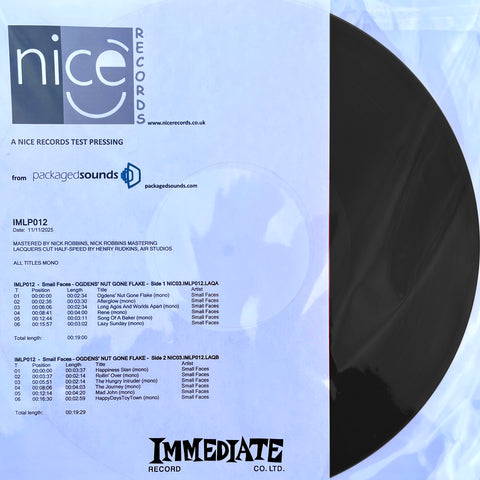 Ogdens’ Nut Gone Flake (Mono) - Black Vinyl Test Pressing (Limited to 10)